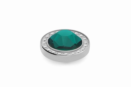 Qudo Silver Topper Canino Deluxe 10.5mm - Emerald